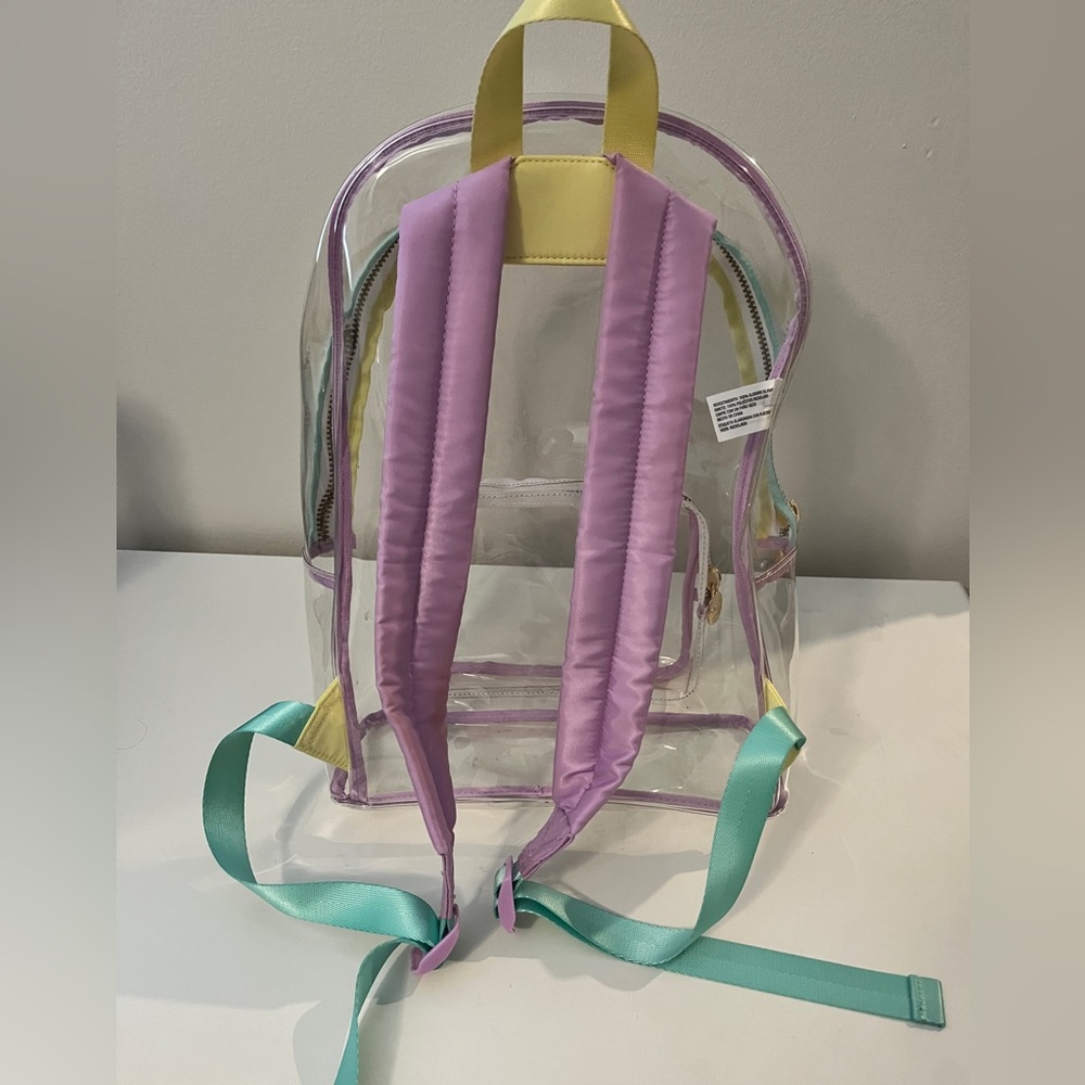 Stoney Clover Lane Clear Backpack with Pastel Accents - Picture 4 of 5